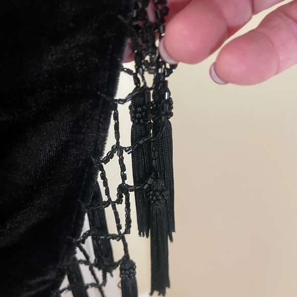 Aris A Cherry Blossom Silk Velvet Burnout w/Tassel Short Kimono O/S. (M/… - Picture 9 of 12